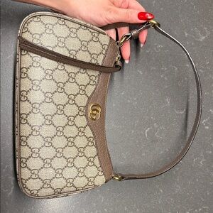 Gucci Beige and Brown Shoulder Bag
